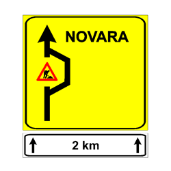 Preavviso di deviazione temporanea 标志图